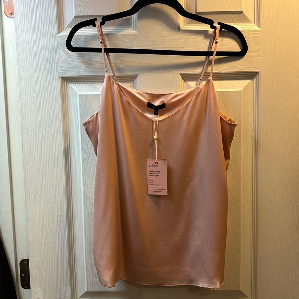 NWT QUINCE Silk Cami Pink
